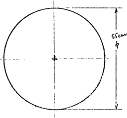 Abb.: Kreis mit 55 cm Durchmesser